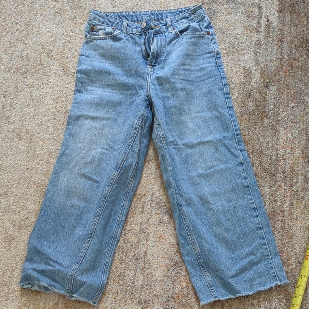 Topshop Moto Striped Denim Jeans